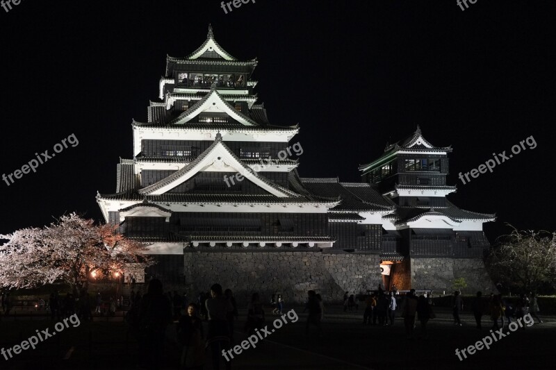 Japan Kumamoto Kumamoto Castle Castle Night