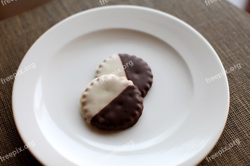 Cookies Plate Food Snack Sweet