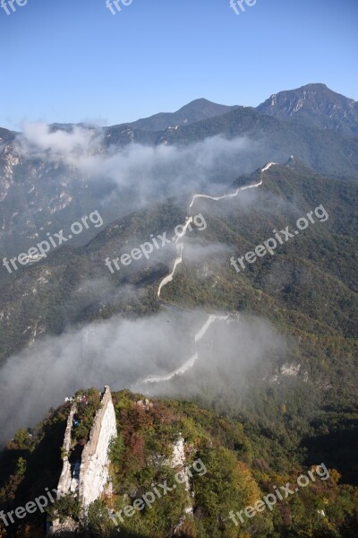 The Great Wall Cloud Nock Fog Free Photos