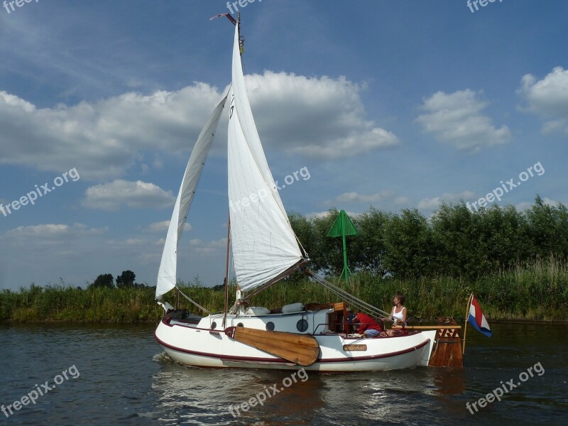 Transport Sailing Boat Friesland Netherlands Water