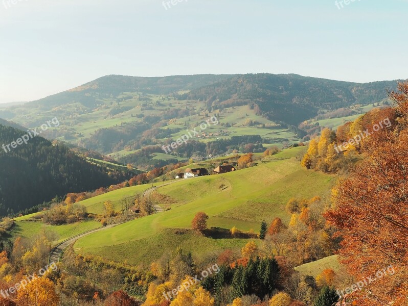 Landscape Nature Fall Mountains Trees