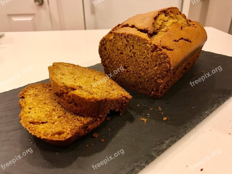 Pumpkin Bread Baking Bread Food Pumpkin