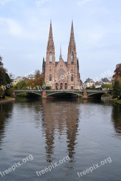 Strasbourg Church River France Historically