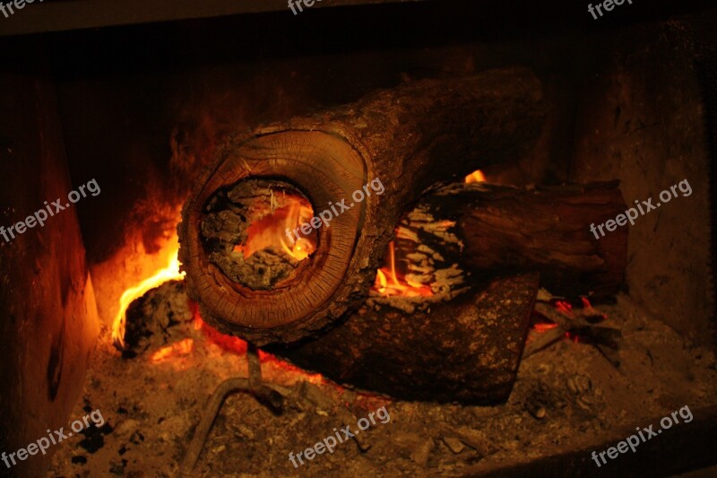 Fire Hearth Log Fireplace Cozy