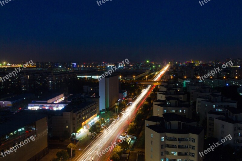 Night View Nanjing Long Exposure City Late