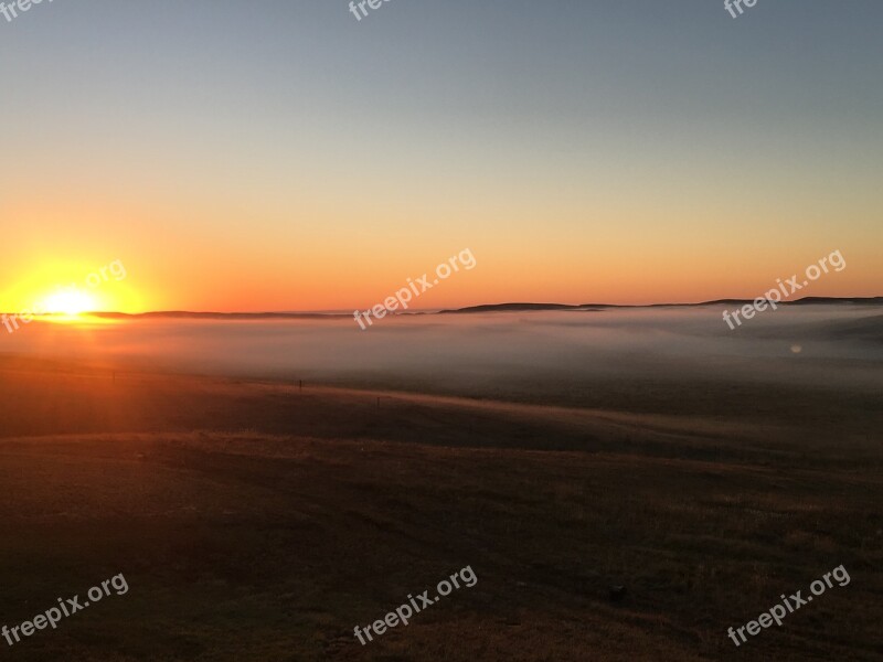 Sunrise Nature Morning Fog Fog Happy