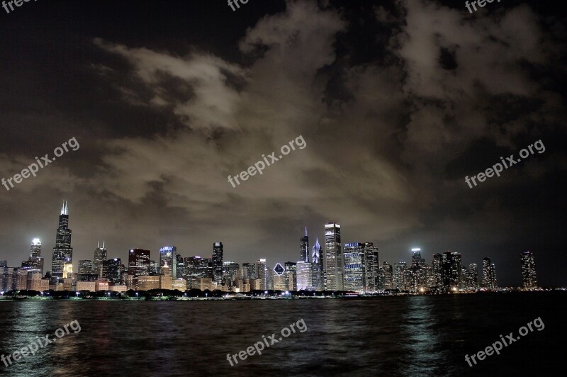 Chicago Downtown City Cityscape Skyscraper