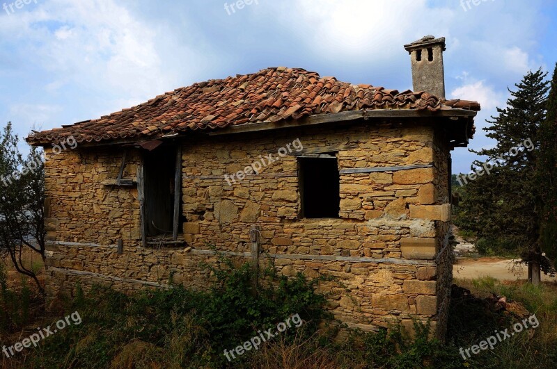 Old House Roof Tile Crack Architecture Brick