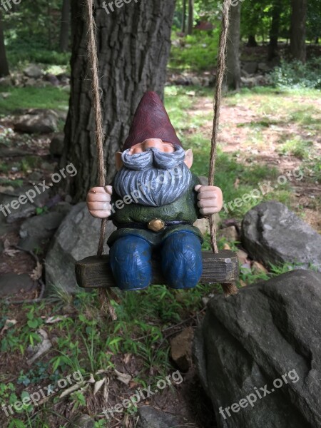 Gnome Swing Dwarf Swinging Figure