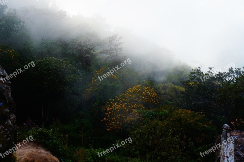 El Salvador Cloudy Mist Fog Landscape