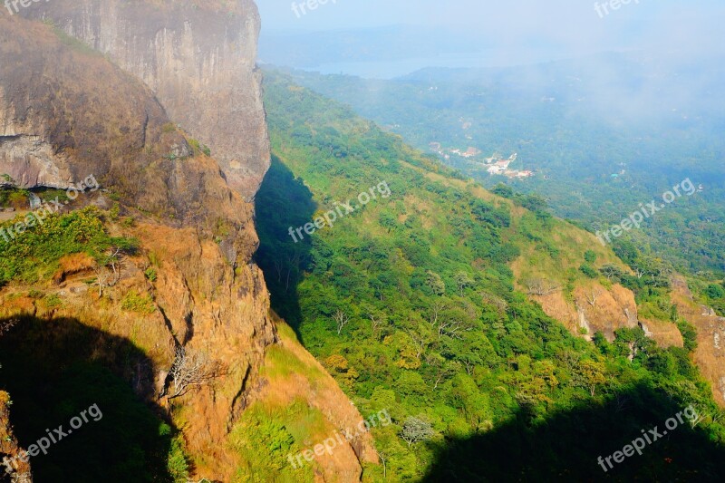 El Salvador Landscape Trees Mountain Depth Of Field