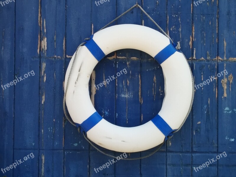 Boat Float White And Blue Float Sailor Free Photos