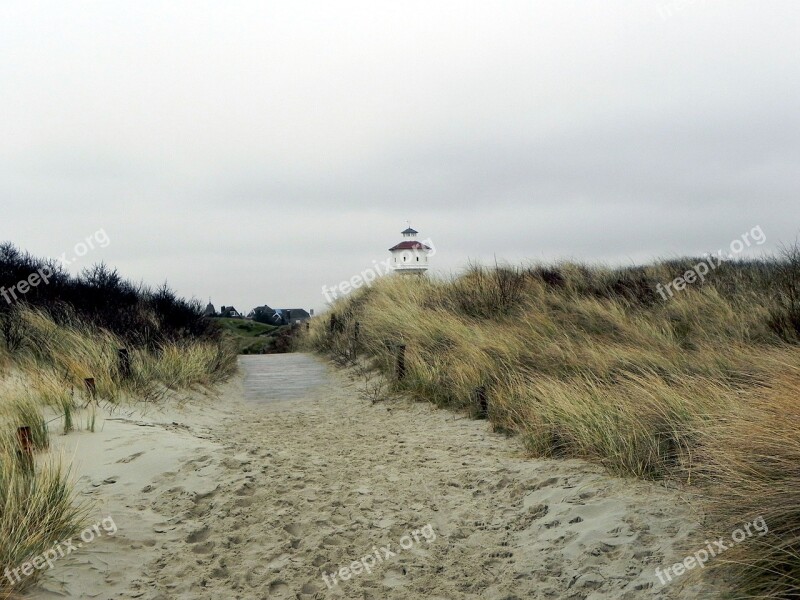 Island North Sea Dunes Lighthouse Island End