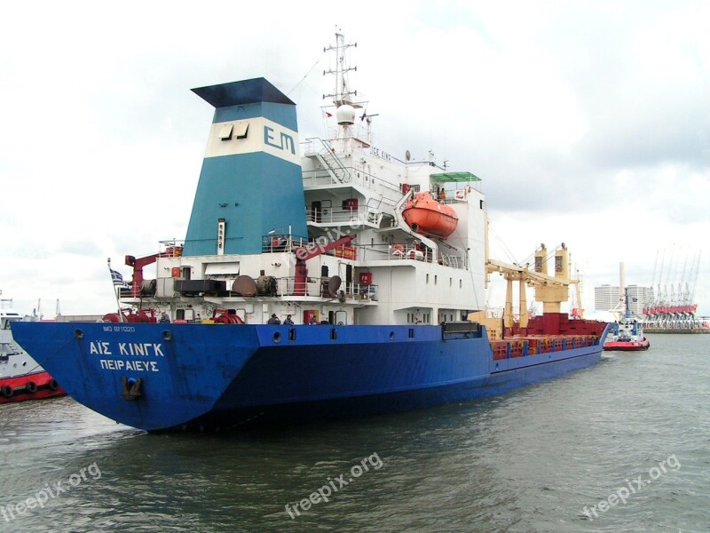 Ship Port Rotterdam Industrial Load