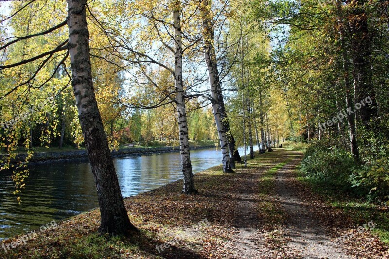 Vääksy Channel Autumn Asikkala The Path