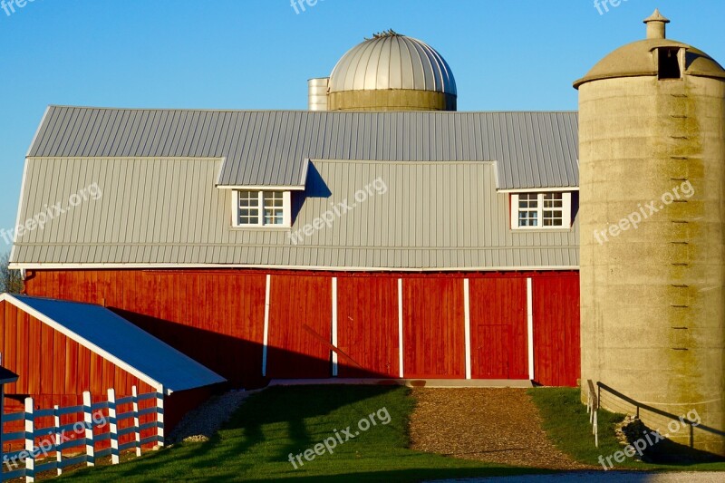 Farm Barn Rural Agriculture Red Barn