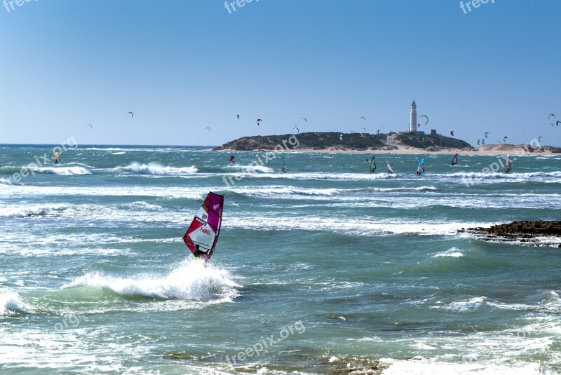 Beach And Windsurfing Sports Cadiz Canos De Meca Free Photos