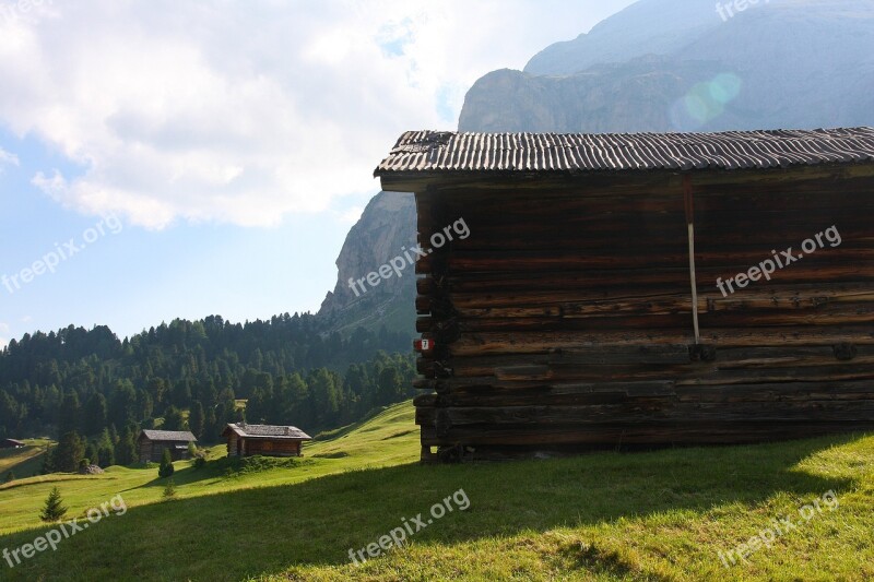 Dolomites Baita Mountain Tranquility Nature