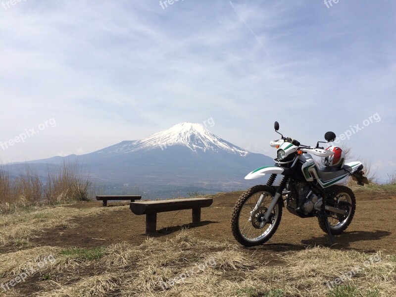 Mt Fuji Sports Traffic Natural Landscapes Motorcycle