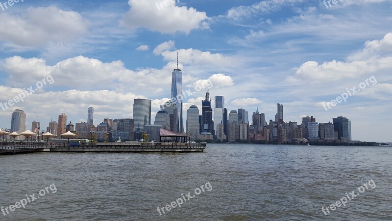 Manhattan World Trade Center Hudson River Free Photos