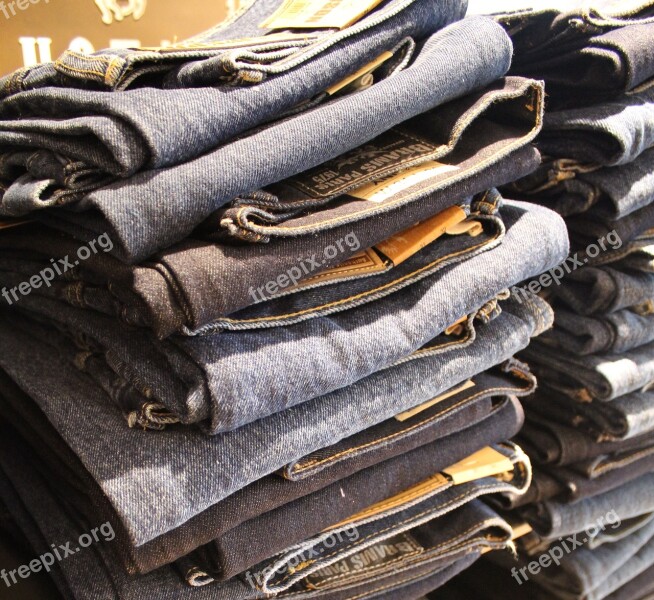 Jeans Store Shop Blue Clothing