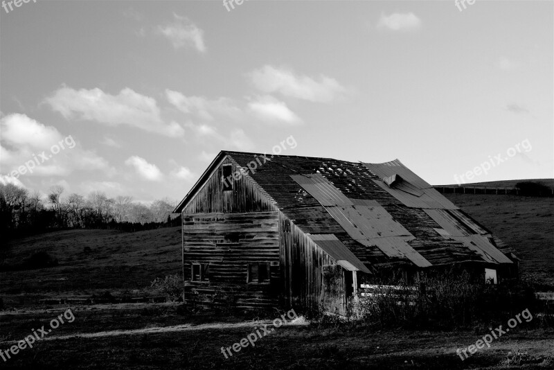 Farm Barn Rural Country Morning