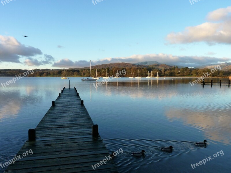 Amleside Cumbria Lakes England Pier