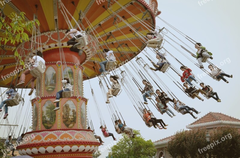 The Ferris Wheel Amusement Park Rotate Free Photos