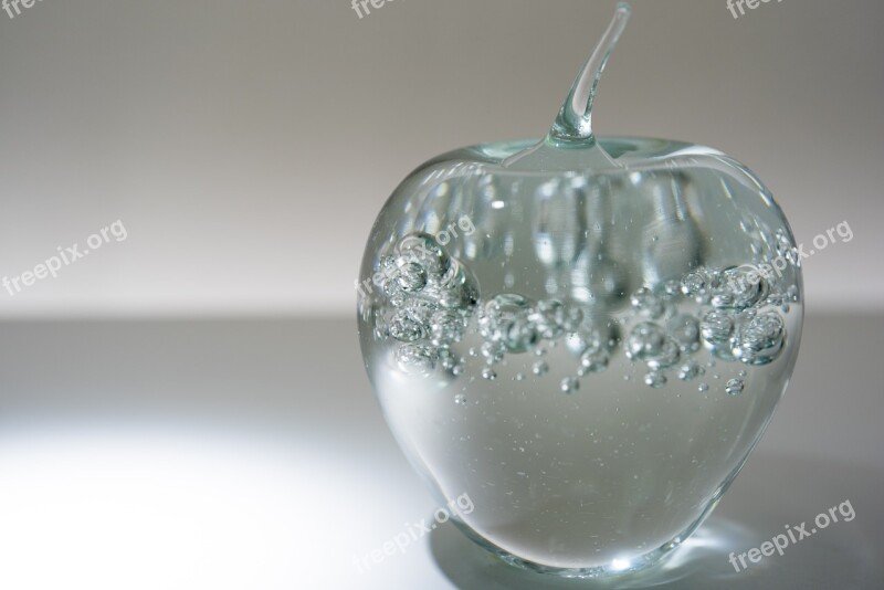 Glass Apple Decoration Fruit Solid