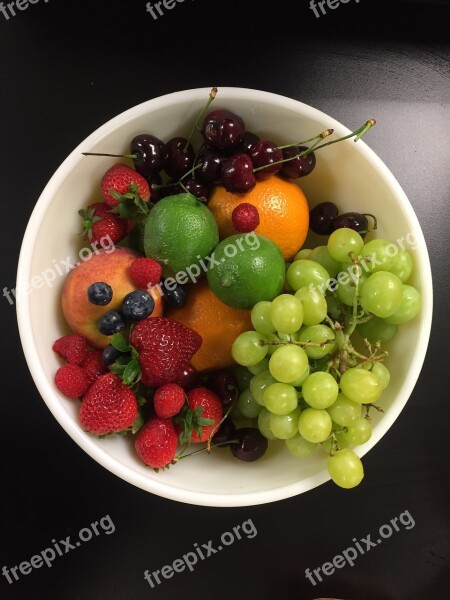 Grapes Strawberry Strawberries Orange Cherries