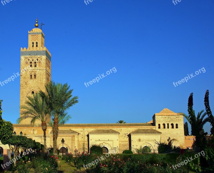 Morocco Marrakech Koutoubia Mosque Minaret