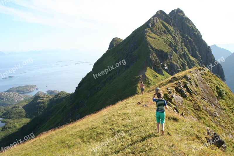 Norway Lofoten Kvannkjosen Northern Norway Mountain