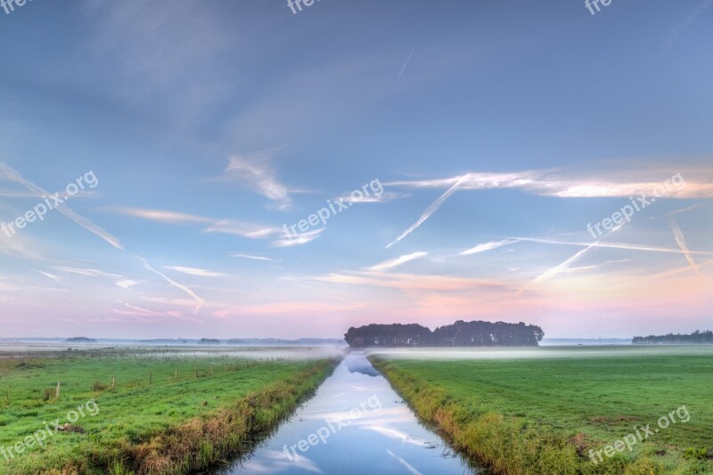 Water Ditch Trails Plane Trails Nature