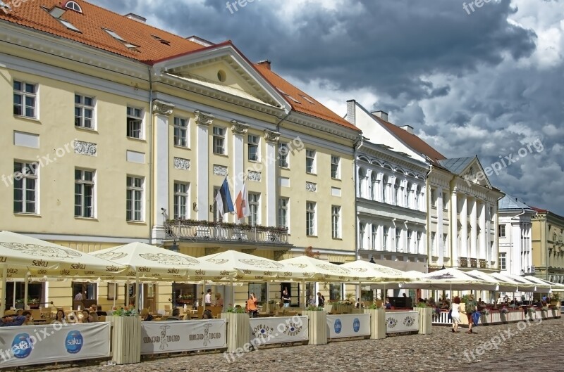 Estonia Tartu Town Hall Square Historic Center Historically