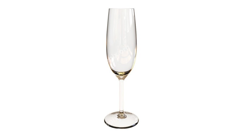 Flute Cup Glass Shine Transparent