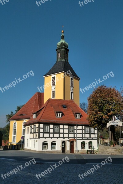 Hohnstein Church Saxon Switzerland Inn Historically