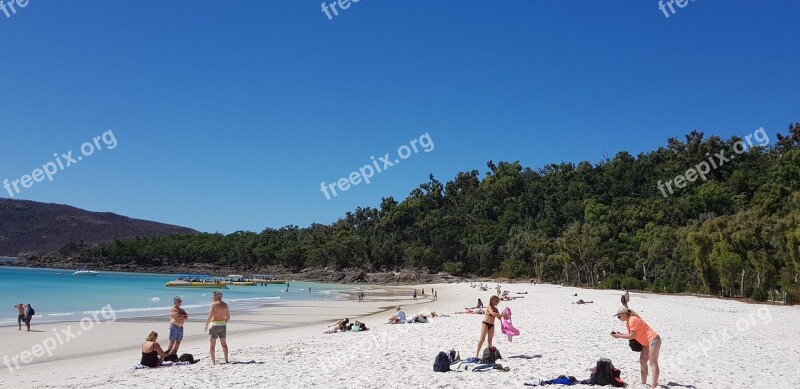 Queensland Great Barrier Reef Whitsunday Islands Whitehaven Beach Australia