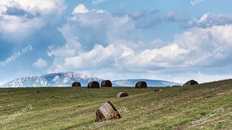 Valensole Beautiful Landscape Scenic Panorama Clouds