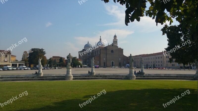 Padova Italy Sculptures Church Piazza