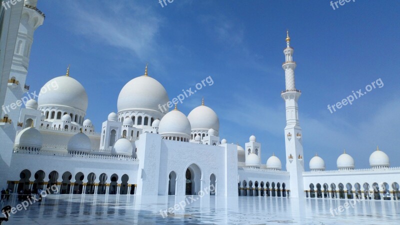 Mosque Abu Dhabi Religion Architecture Islam