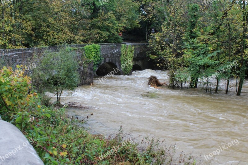 Wales Welsh River Henllan Bridge River Tivey