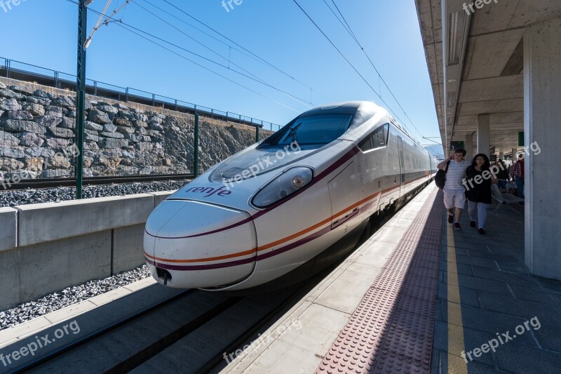 High Speed Train Spain Railway Travel Transport