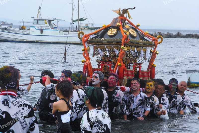 Summer Festival Biannually Hashirimizu Shrine Portable Shrine Sea