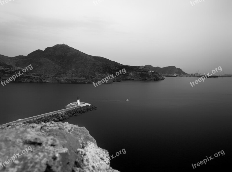 Cartagena Lighthouse Spain Harbour Landmark