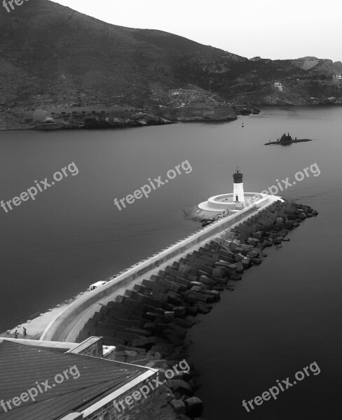 Cartagena Lighthouse Spain Harbour Landmark