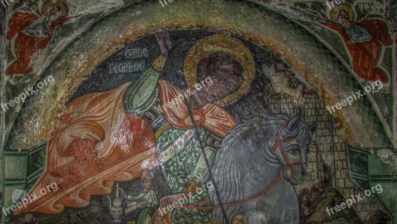 Ayios Georgios Iconography Byzantine Wall Painting Religion