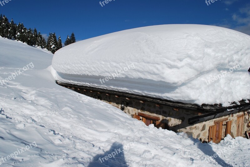 Sky Snow Mountain The Snow Heavy