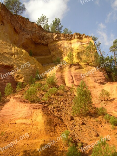 South Of France Mountain Landscape Gorge Rock