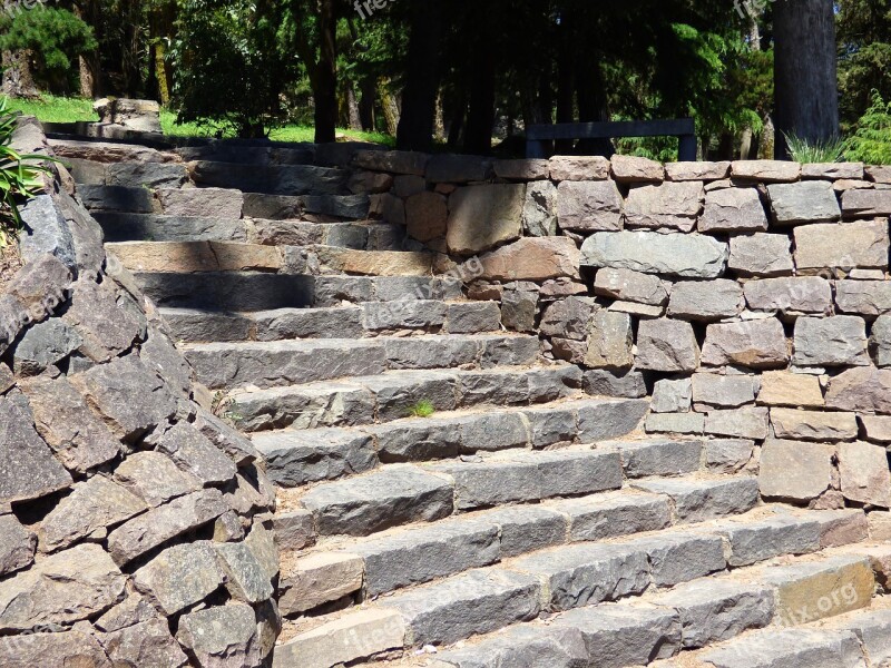 Stone Steps Natural Stone Ascent Stairway Free Photos