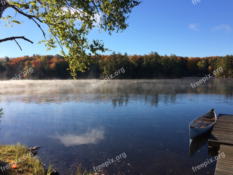 Lake Mist Ontario Water Nature